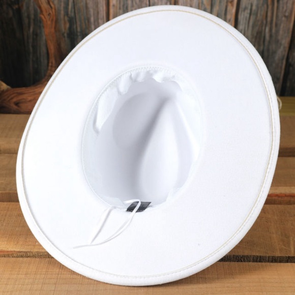 Western Wide Brim Studded Panama Hat - Picture 5 of 10